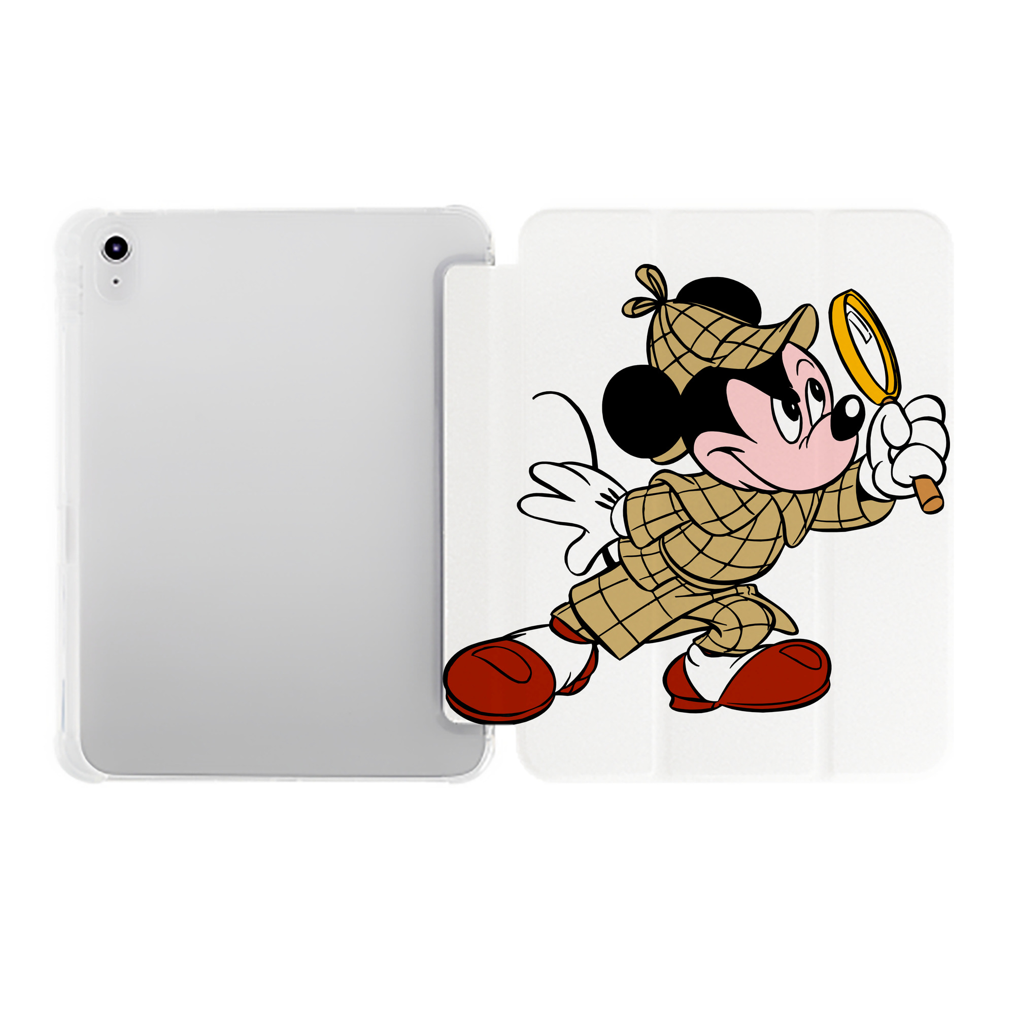 （画像用） ミッキーマウス Mickey Mouse IPad ケース ペン収納付き 三つ折りスタンド PUレザー×シリコン 対応機種9.5/10.5/10.9インチ